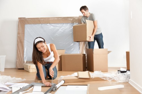 Removal team handling a residential move in Merton