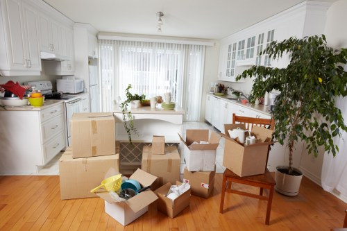 Team coordinating an office relocation for a Merton business