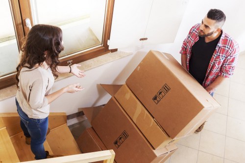 Reusable furniture prepared for charity donation after a clearance