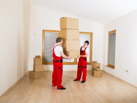Van service loading furniture for a home or office move